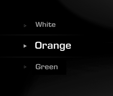 Choose the font color of the HUD (White, Orange, Green).