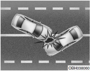  In an angled collision, the force of impact may direct the occupants in a direction