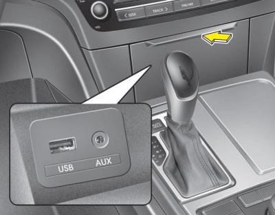 If your vehicle has an aux and/or USB(universal serial bus) port or iPod port,