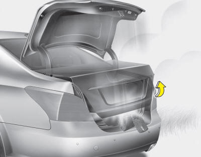 If, during power opening or closing, the trunk is blocked by an object or part