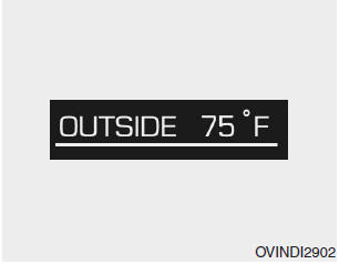 This gauge indicates the current outside air temperatures by 1°F (1°C).