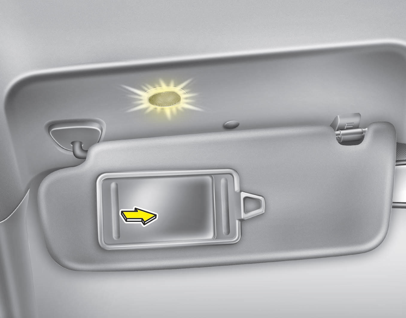 Hyundai Equus Vanity mirror lamp Interior light Features of your