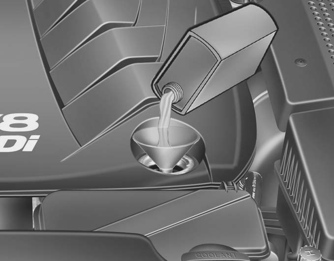 Hyundai Equus: Checking the engine oil level - Engine oil - Maintenance ...