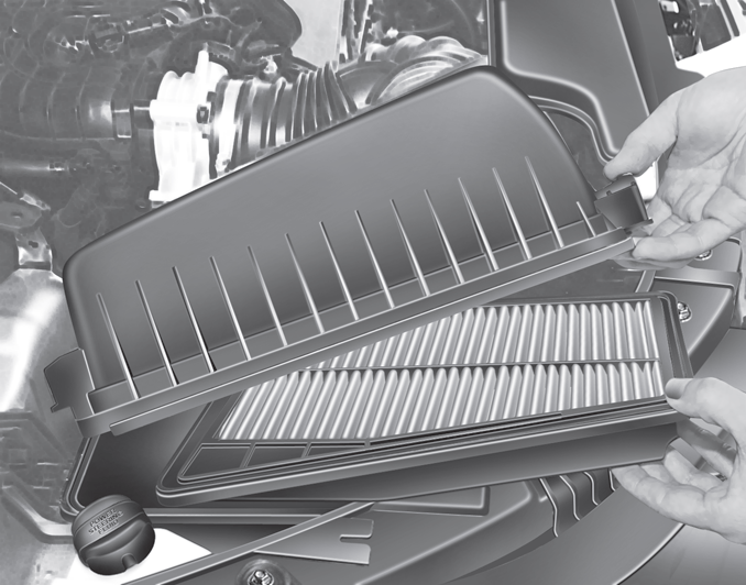 Hyundai Equus Filter replacement Air cleaner Maintenance Hyundai