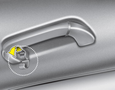 To use the hanger, pull down the upper portion of hanger.