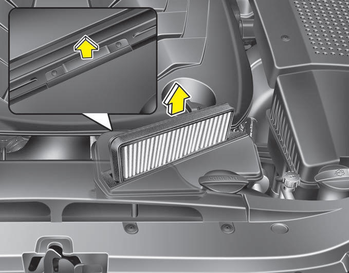 Hyundai Equus Filter replacement Air cleaner Maintenance Hyundai