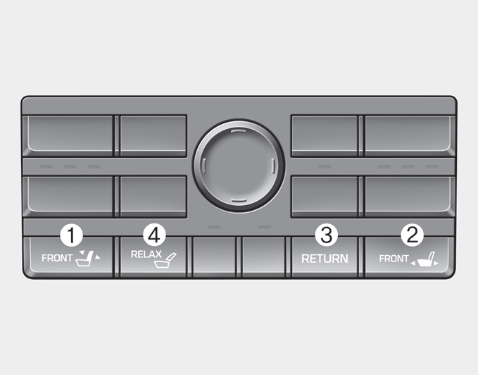 Hyundai Equus Rear seat adjustment Seats Safety features of your
