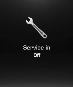 If the service interval is not set, "Service in OFF" message is displayed on