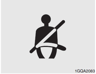 The driver's seat belt warning light and chime will activate to the following