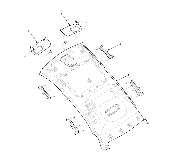 Hyundai Equus Components and Components Location Roof Trim Body