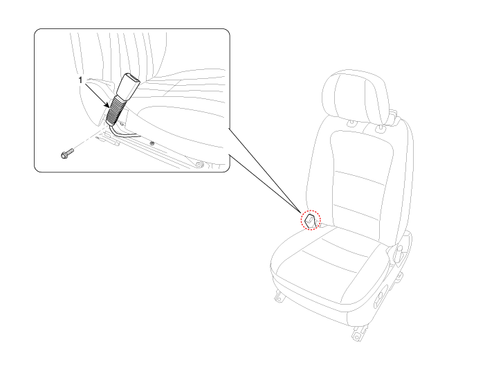 Hyundai Equus Front Seat Belt Buckle Components and Components