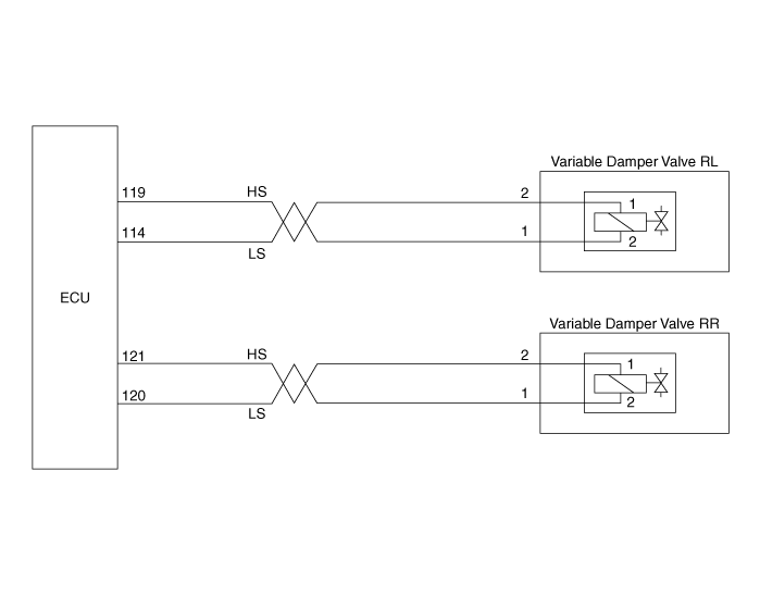 Hyundai Equus Rear Variable Damper Schematic Diagrams Air Suspension