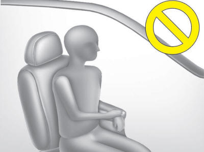NEVER lean on the door or center console or sit on one side of the front passenger