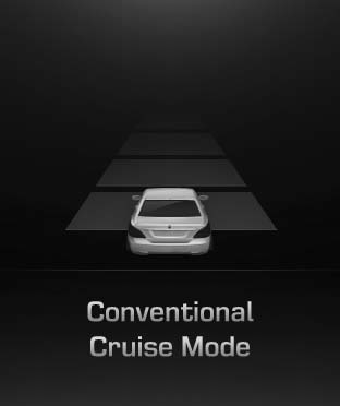 The driver may choose to only use the cruise control mode (speed control function)